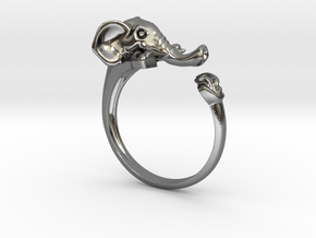 Elephant Ring in Polished Silver