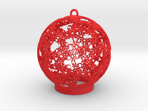 Hope Ornament in Red Processed Versatile Plastic: Medium