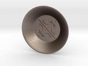 Seal of the Sun Charging Bowl (small) in Polished Bronzed Silver Steel