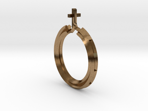 Rosary Ring in Natural Brass