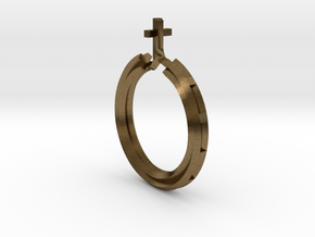 Rosary Ring in Natural Bronze