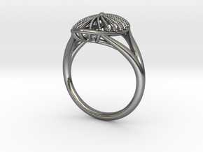 Oval Fashion Ring in Polished Silver