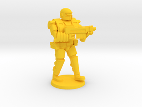 Super Soldier In Heavy Armor in Yellow Processed Versatile Plastic