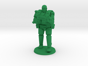 Super Soldier in Heavy Armor in Green Processed Versatile Plastic