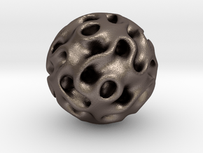Space Ball in Polished Bronzed Silver Steel