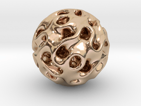 Space Ball in 14k Rose Gold Plated Brass