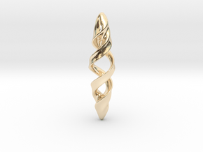 Double Spiral in 14k Gold Plated Brass