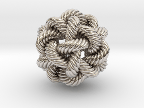Rope Bead (L) in Rhodium Plated Brass