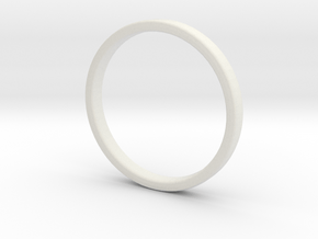 Simple wedding ring 2x1.1mm in White Natural Versatile Plastic: 5 / 49