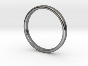 Simple wedding ring 2x1.1mm in Fine Detail Polished Silver: 5 / 49