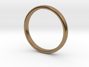 Simple wedding ring 2x1.1mm in Natural Brass: 5 / 49