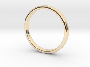 Simple wedding ring 2x1.1mm in 14K Yellow Gold: 5 / 49