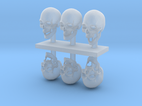 1:12 scale Skulls  in Tan Fine Detail Plastic