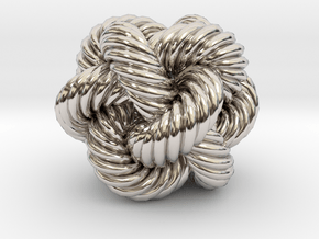 Rope Bead (M) in Rhodium Plated Brass