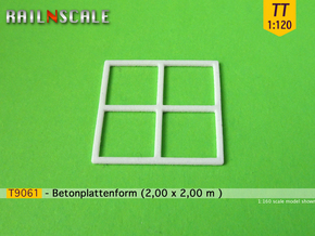 T9061 - Betonplattenform (TT 1:120) in Tan Fine Detail Plastic