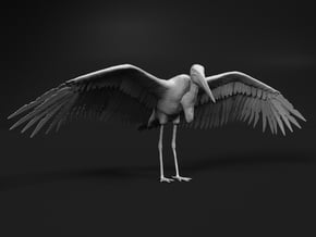 Marabou Stork 1:12 Wings Spread in White Natural Versatile Plastic