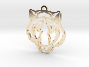 Tiger pendant in 14k Gold Plated Brass