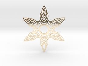 Celtic Knot Abstract Amulet Form in 14K Yellow Gold