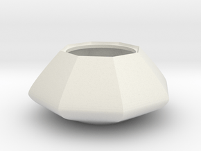 Sugar bowl - Circular to octagonal shape (only bow in White Natural Versatile Plastic
