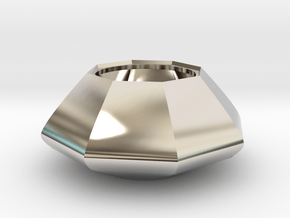 Sugar bowl - Circular to octagonal shape (only bow in Rhodium Plated Brass