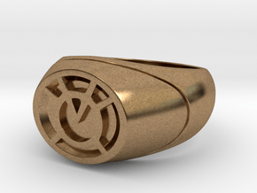 22.2 mm Orange Lantern Ring - WotGL in Natural Brass