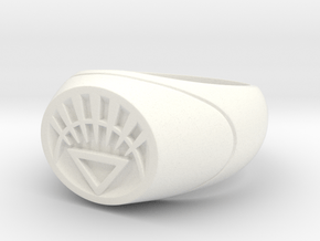 22.2 mm White Lantern Ring - WotGL in White Processed Versatile Plastic