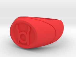 22.2 mm Red Lantern Ring - WotGL in Red Processed Versatile Plastic
