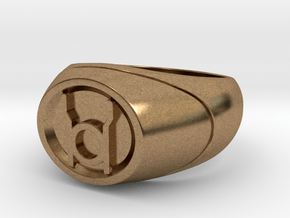 22.2 mm Red Lantern Ring - WotGL in Natural Brass