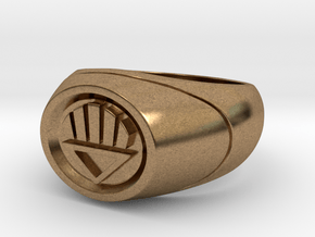 22.2 mm Black Lantern Ring - WotGL in Natural Brass