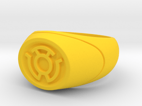 22.2 mm Yellow Lantern Ring - WotGL in Yellow Processed Versatile Plastic