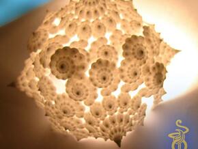 3D fractal L.E.D Candleshade:Pointy Shells 10cm4in in White Natural Versatile Plastic