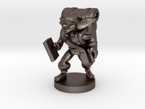 Goblin Book Merchant in Polished Bronzed Silver Steel