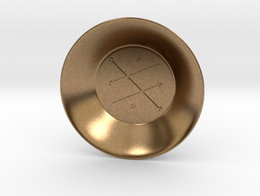 Seal of Saturn Charging Bowl (small) in Natural Brass