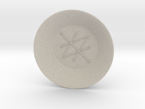 Seal of Saturn Charging Bowl (small) in Natural Sandstone
