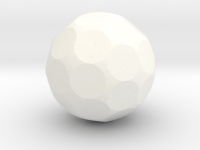 Blank D36 Sphere Dice in White Processed Versatile Plastic