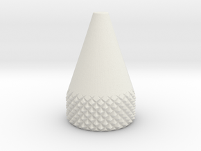 Cone .375 Inch O.D. in White Natural Versatile Plastic