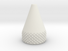 Cone 10 MM O.D. in White Natural Versatile Plastic