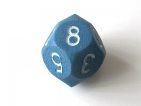 D10 5-fold Pointed Dice in White Natural Versatile Plastic