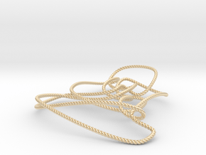Thistlethwaite unknot (Rope) in 14k Gold Plated Brass: Small