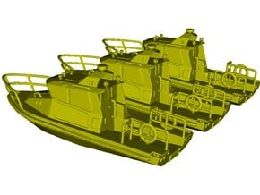 1/200 scale US Coast Guard river patrol boats x 3 in Tan Fine Detail Plastic