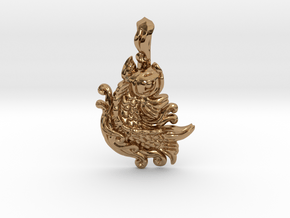 Carp Pendant in Polished Brass