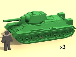 6mm Tank T-34 in Tan Fine Detail Plastic