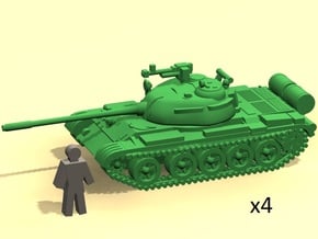 6mm 1/285 T-55 tanks in Tan Fine Detail Plastic