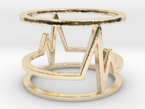 Beat-Ring in 14k Gold Plated Brass: Extra Small