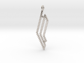 Pendant Sweeping  in Rhodium Plated Brass
