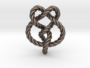 Miller institute knot (Rope) in Polished Bronzed Silver Steel: Extra Small