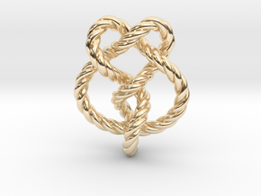 Miller institute knot (Rope) in 14k Gold Plated Brass: Extra Small