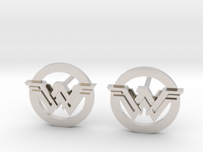 Wonder Woman earrings (studs) in Platinum
