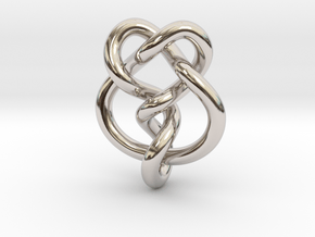 Miller institute knot (Circle) in Rhodium Plated Brass: Extra Small