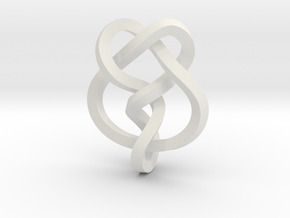 Miller institute knot (Square) in White Natural Versatile Plastic: Extra Small